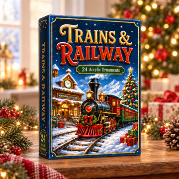 Trains Railway Advent Calendar 2026 24 Day Festive Countdown Acrylic Charms Blind Box Gift For Kids Family Friends