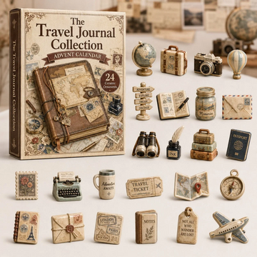 Travel Scrapbook Advent Calendar 2026 - 24-Day Countdown, Acrylic Charms Every Day Bring New Suprises