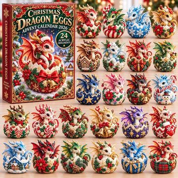 Treasure And Gemstone Dragons Advent Calendar 2026 - 24-Day Countdown, Acrylic Charms