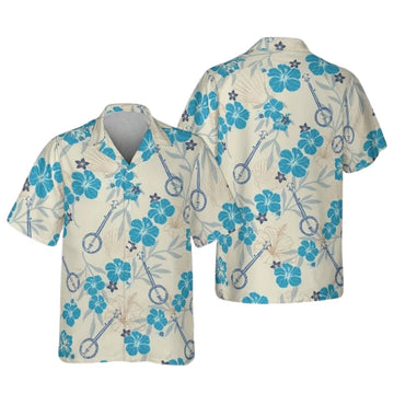 Tropical Banjo Hawaiian Shirt For Men And Women, Banjo Player Hawaiian Shirts HE0334