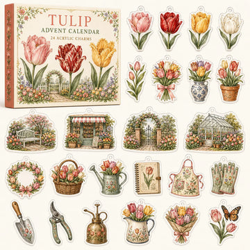 Tulip Advent Calendar 2026 - 24-Day Countdown, Acrylic Charms