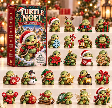 Turtle Noel Advent Calendar 2026 - 24-Day Countdown, Acrylic Charms