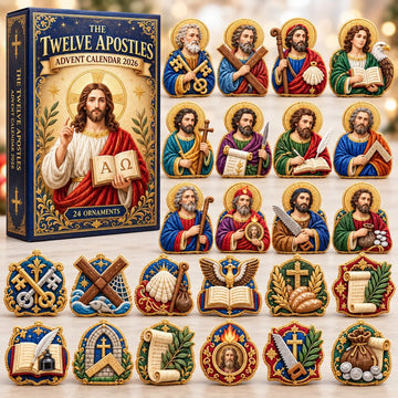 Twelve Apostles Faith advent calendar 2026 - 24-Day Countdown, Acrylic Charms