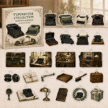 Typewriter Collecting Advent Calendar 2026 - 24-Day Countdown, Acrylic Charms
