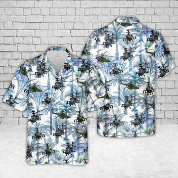 USA 250th Anniversary Army Boeing AH-64 Apache Hawaiian Shirt - Patriotic Attack Helicopter 4th of July - 1776-2026