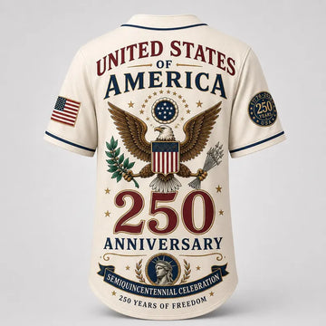 USA 250th Anniversary Baseball Jersey, 1776 2026 Patriotic American Flag Button Shirt, Proud To Be American Freedom Jersey, 4th Of July Gift