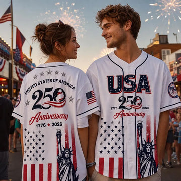 USA 250th Anniversary Baseball Jersey, America 1776-2026 Patriotic 4th Of July Shirt 685204