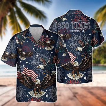 USA 250th Anniversary Eagle 1776-2026 Hawaii Shirt, 4th of July American, Independence Day Gift, 1776–2026 America Anniversary