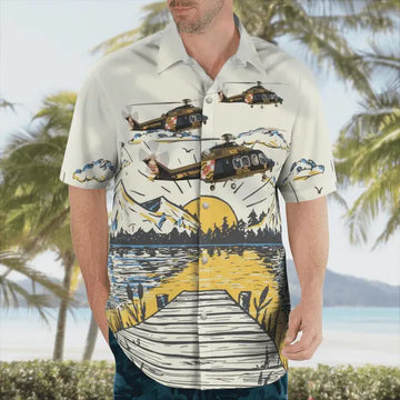 USA 250th Anniversary Maryland State Police Trooper 1 Hawaiian Shirt - Patriotic Helicopter Independence Day - 1776-2026