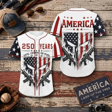 USA Eagle All Over Print Baseball Jersey, 1776‑2026 American Flag Patriotic Baseball Jerseys for Men USA Eagle
