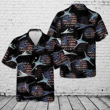 US Air Force Rockwell B-1 Lancer 4th Of July Hawaiian Shirt, Patriotic Hawaiian Shirt for men HO3330