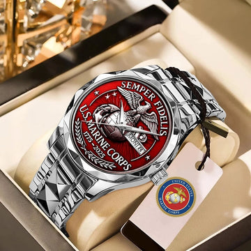 US Marine Corps 250th Anniversary 2025 Alloy Luxury Quartz Watch