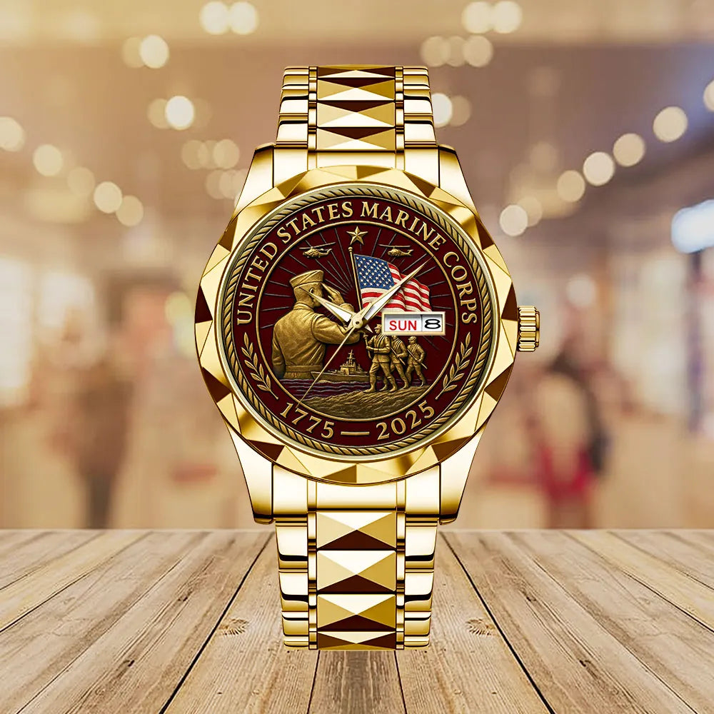 US Marine Corps 2025 Alloy Luxury Quartz Watch – MAITM13270