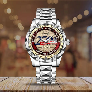 US Marine Corps 250th Anniversary 2025 Alloy Luxury Quartz Watch – TMTHU638