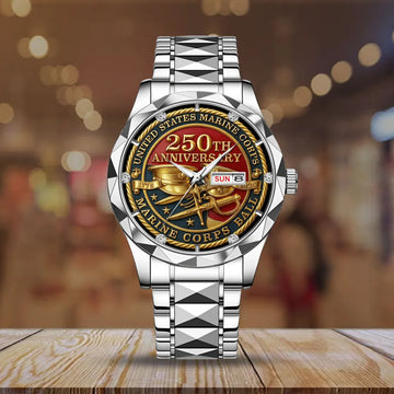 US Marine Corps 250th Anniversary 2025 Alloy Luxury Quartz Watch – TMTHU639
