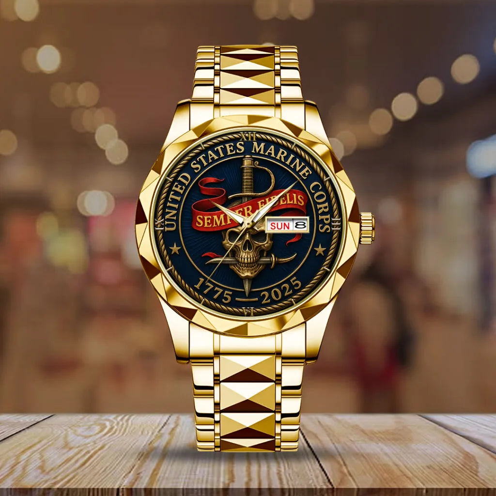 US Marine Corps 250th Anniversary Alloy Luxury Quartz Watch – HOATT13651