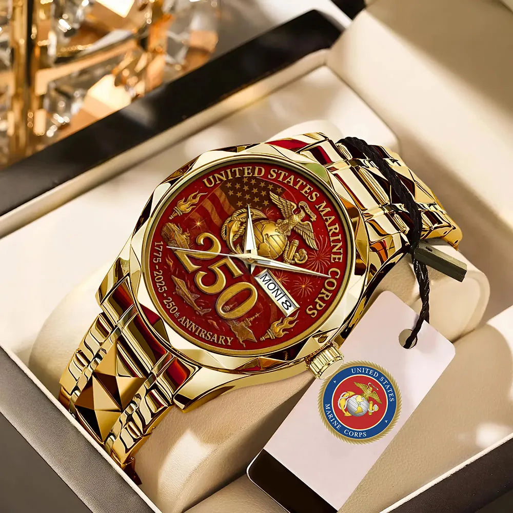 US Marine Corps 250th Anniversary Alloy Luxury Quartz Watch – MAITM13279