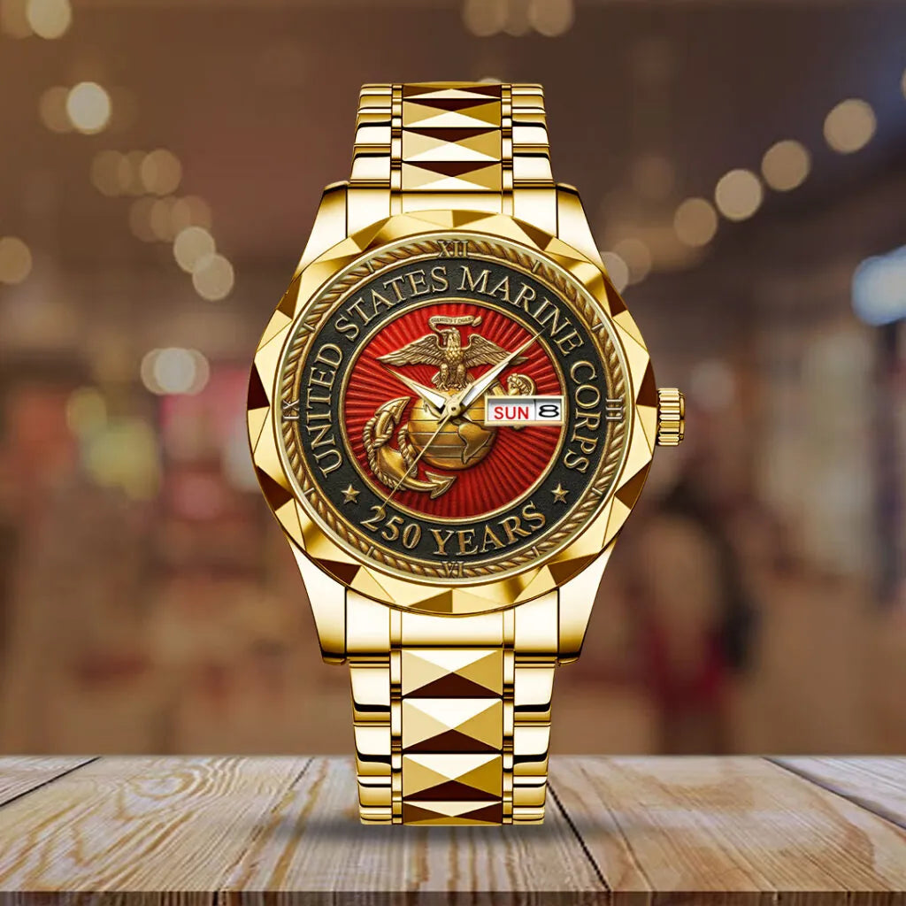 US Marine Corps 250th Anniversary Alloy Luxury Quartz Watch – TMTHU1341