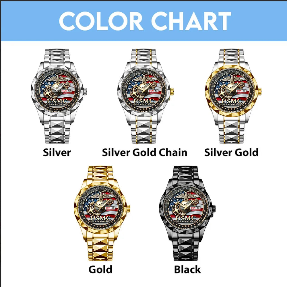 US Marine Corps Alloy Luxury Quartz Watch – TANTN 14219