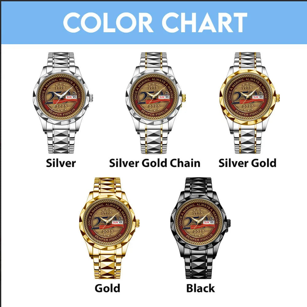 US Marine Corps Alloy Luxury Quartz Watch – TANTN 14223