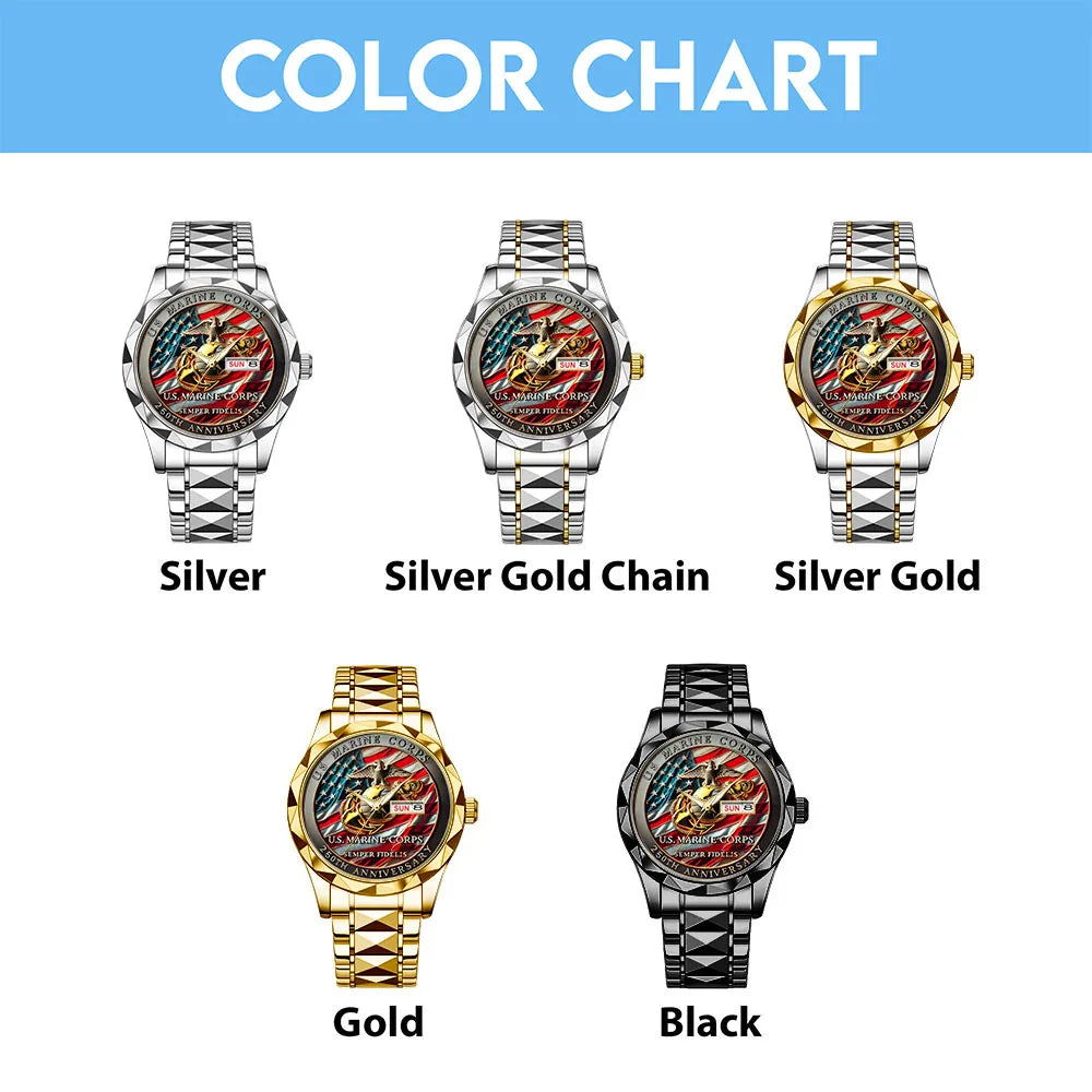 US Marine Corps Alloy Luxury Quartz Watch – TANTN 14631