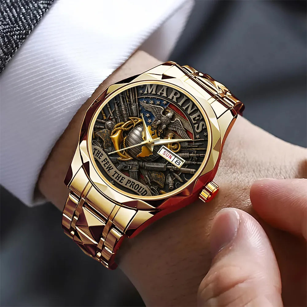 US Marine Corps Alloy Luxury Quartz Watch – TANTN16496