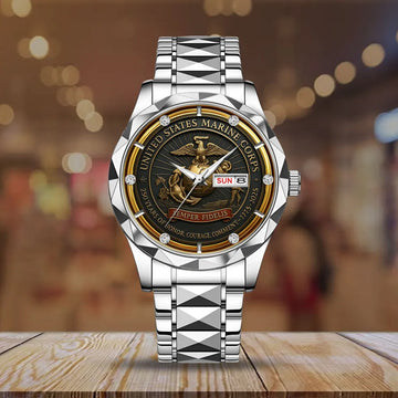 US Marine Corps Alloy Luxury Quartz Watch – TMTHU 089