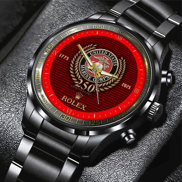 US Marine Corps x Rolex Black Stainless Steel Watch – MAITM 12246