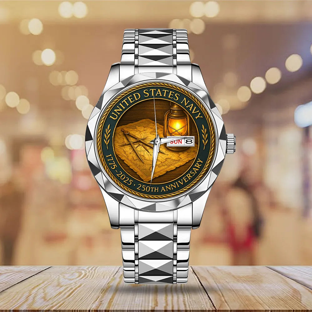 US Navy 250th Anniversary Alloy Luxury Quartz Watch – MAITM13277