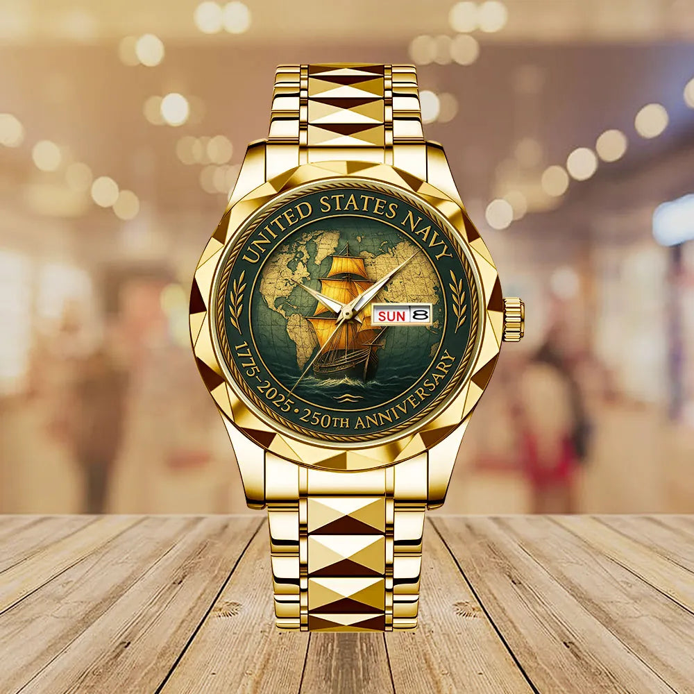US Navy 250th Anniversary Alloy Luxury Quartz Watch – MAITM13278