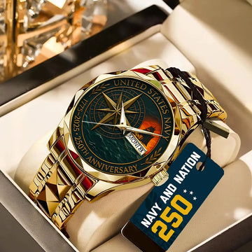 US Navy 250th Anniversary Alloy Luxury Quartz Watch – TANTN17235