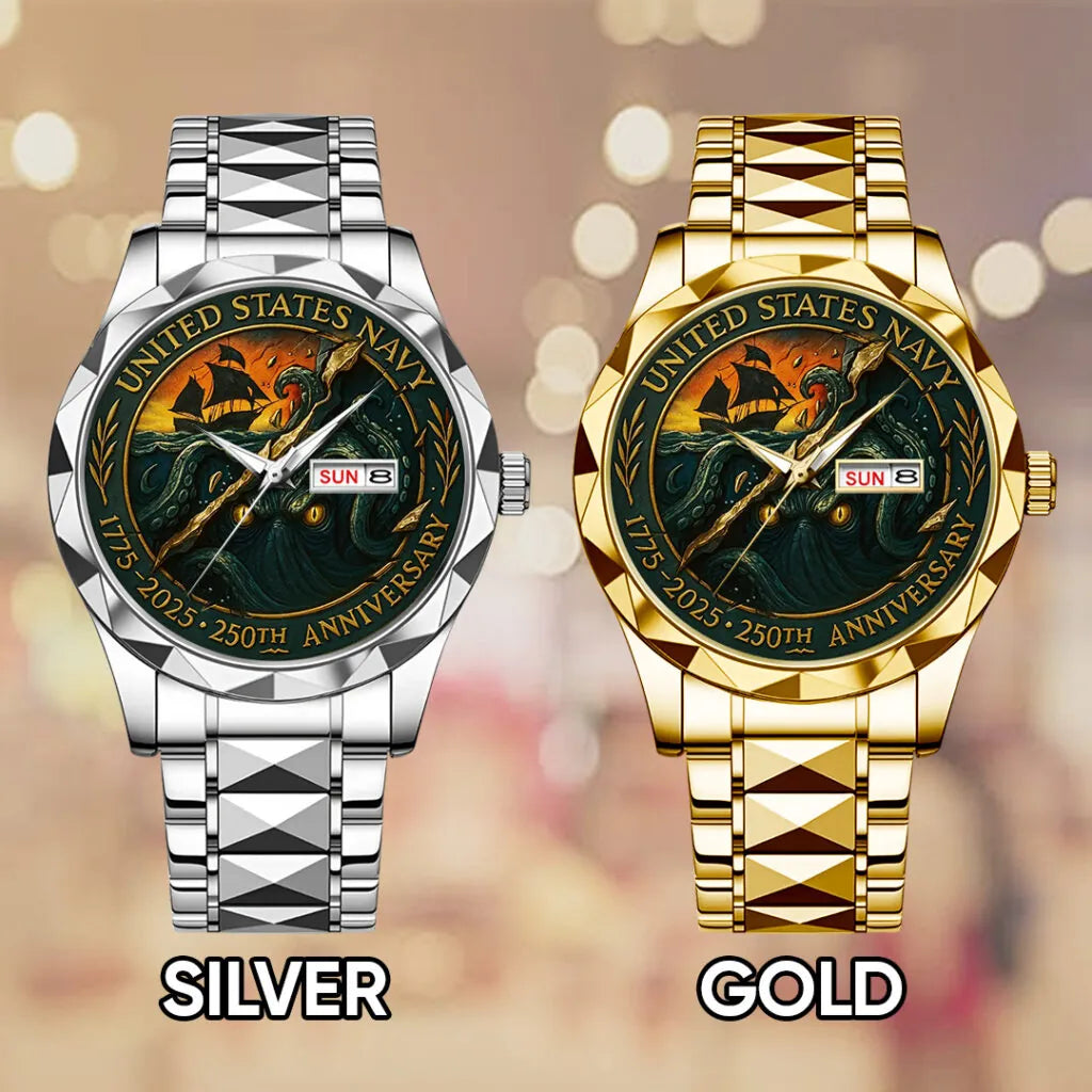 US Navy 250th Anniversary Alloy Luxury Quartz Watch – TANTN17237