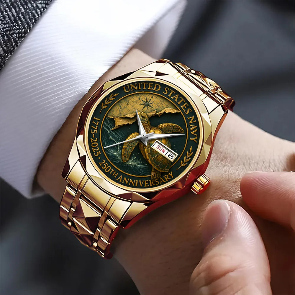 US Navy 250th Anniversary Alloy Luxury Quartz Watch – TANTN17239