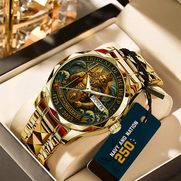 US Navy 250th Anniversary Alloy Luxury Quartz Watch – TANTN17358