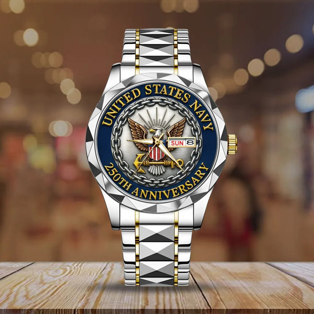 US Navy 250th Anniversary Alloy Luxury Quartz Watch – TMTHU1353