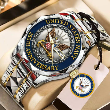 US Navy 250th Anniversary Alloy Luxury Quartz Watch – TMTHU1353