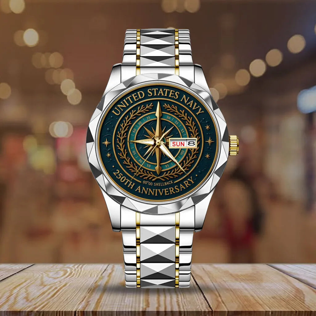 US Navy 250th Anniversary Alloy Luxury Quartz Watch – TMTHU1373
