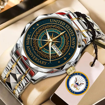 US Navy 250th Anniversary Alloy Luxury Quartz Watch – TMTHU1373