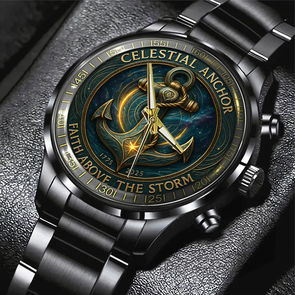 US Navy 250th Anniversary Black Stainless Steel Watch – TANTN17325