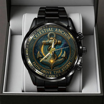 US Navy 250th Anniversary Black Stainless Steel Watch – TANTN17325