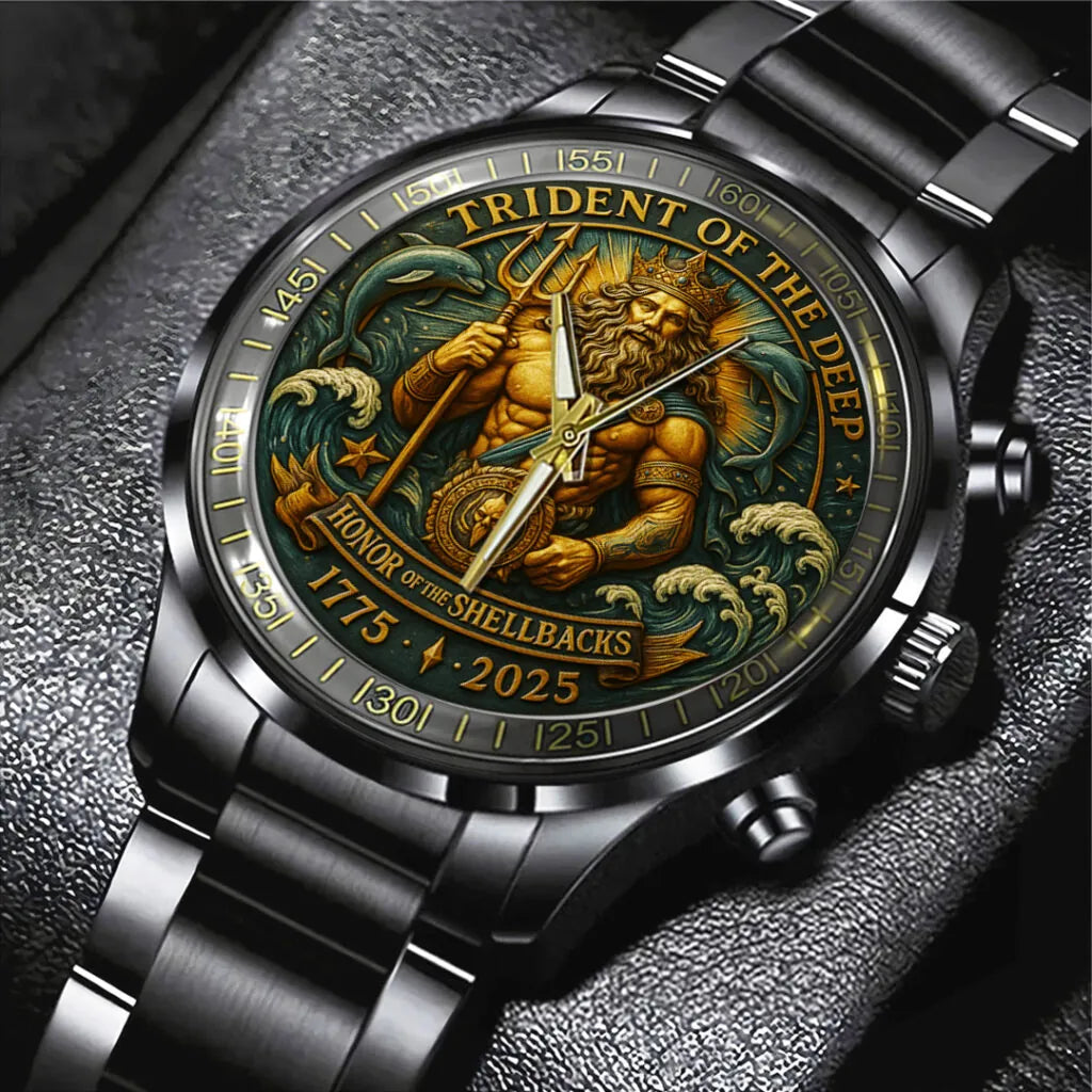 US Navy 250th Anniversary Black Stainless Steel Watch – TANTN17359