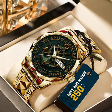 US Navy 250th Anniversary Alloy Luxury Quartz Watch-PFZ10201