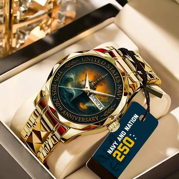 US Navy 250th Anniversary Alloy Luxury Quartz Watch-PFZ10202