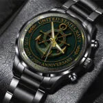 US Navy 250th Anniversary Black Stainless Steel Watch-PX1061