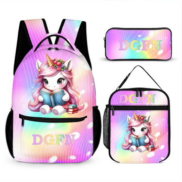 Unicorn Reading Book Custom Backpack - Gift For Back-To-School Season