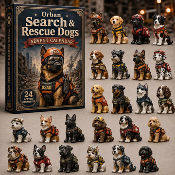 Urban Search &amp; Rescue Dogs Advent Calendar 2026 - 24-Day Countdown, Acrylic Charms Every Day Bring New Suprises