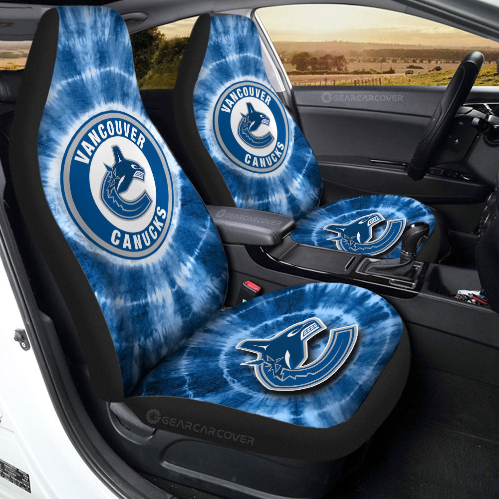 Vancouver Canucks Car Seat Covers Custom Tie Dye Car Accessories