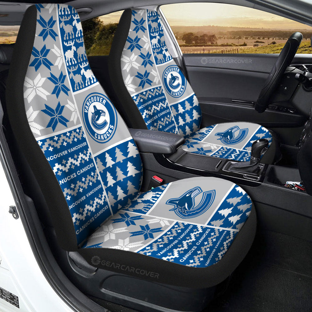 Vancouver Canucks Car Seat Covers Custom Ugly Style Car Accessories