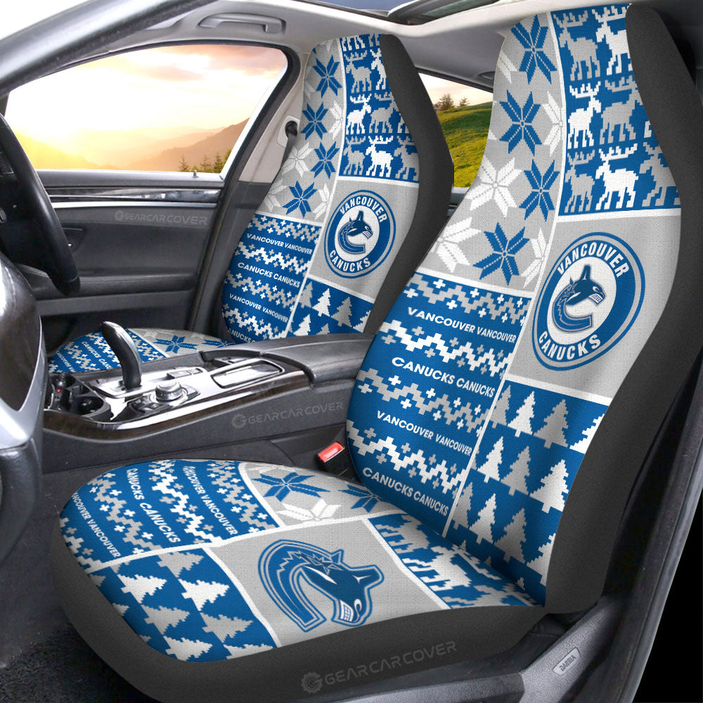Vancouver Canucks Car Seat Covers Custom Ugly Style Car Accessories