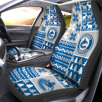 Vancouver Canucks Car Seat Covers Custom Ugly Style Car Accessories